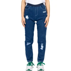 Calças de Denim para Meninos com Cintura Elástica Personalizada em Algodão Stretch