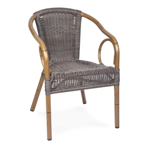 China Handcrafted outdoor PE rattan weaving patio chair