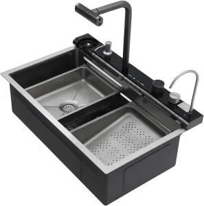 Made in China - Multifunctional Stainless Steel Single-Bowl Waterfall Integrated Kitchen Sink
