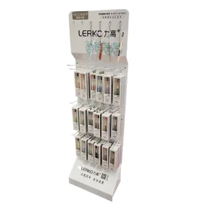 Supermarket Equipment Sunglasses High Quality Custom Floor Paper Cardboard Display Stand Racks with Hooks