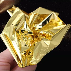 Brand New Product Taiwan Hand-Grasp Gold Leaf Sheets 14*14 Cm for Art Gliding Furniture Craft and So on Decorating