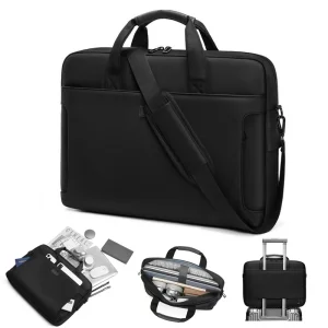 Funda para portátil expandible a prueba de golpes con protección de aire y resistente al agua, bolsa para computadora portátil de negocios