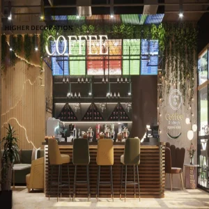 Fashion Night Club Design Metal Wood bar Furniture Sets Led Strip Light Night Club Accessories with Lighting