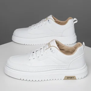 Men's Casual Shoes PU Leather Mesh Fashionable Men's Casual Sports Shoes Breathable Trendy Running Shoes Men's Casual Sneakers