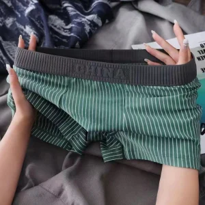 Ashion Men's Underwear Comfortable Breathable Boxer Briefs Trendy Youth Boxer Shorts