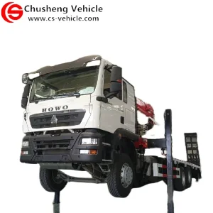 Factory Price 10 Wheel HOWO 6X4 Hydraulic Telescopic/Straight Boom Truck Mounted Crane Self Loader Truck 340HP Wrecker Towing Truck Wrecker Tow Truck for Sales