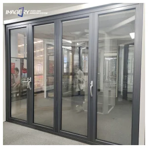 Thermal Insulated Double Glass Philippines Aluminum Patio Exterior Bifold Folding Door