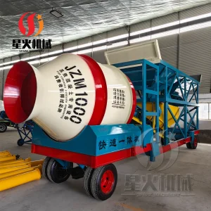 High Capacity Yhzm50 Mobile Efficient Concrete Mixing Batching Plant