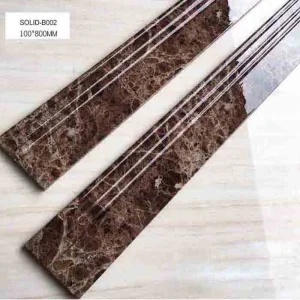 Cheap Artificial Marble Fireproof European Modern Style Tile Baseboard 100*800mm