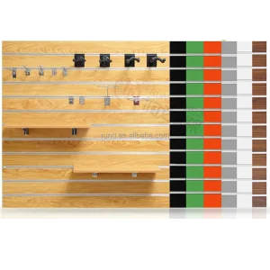 Supermarket Shelves Planks Channel Board Display Shelf Supermarket Wood Veneer Panel Decoration Pit Board Slotted Panel Rack