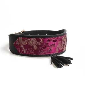 Black Leather Dog Collar