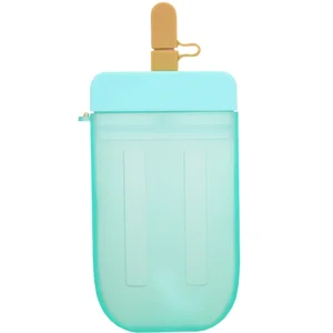 300ml Ice Cream Kids BPA Free Plastic Water Bottle with Rope Straw