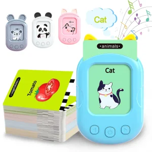 Aijh Flash Cards English Talking Learning Educational Plastic Toys Resources Language Paper Cards Learning Machine Toys