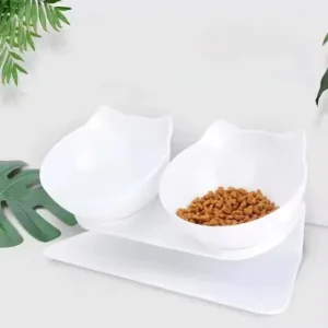 Elevated ABS Pet Feeding Bowl 15 Degree Tilted