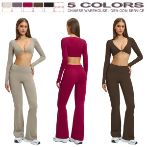 Roupas De Treino Femininas Sport Wear Woman Fitness Gear Activewear Set Wholesale