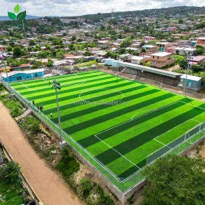 Outdoor Budget Fake Soccer Turf Durable Futsal Artificial Grass With Rubber Padding For Football Pitch And Soccer Field