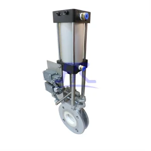 Stainless Steel Body Pneumatic Wafer Type Ceramic Lined Slurry Knife Gate Valve