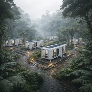 Casa cápsula espacial modular