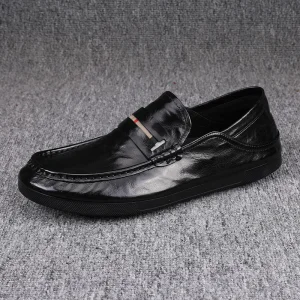 Zapatos Bean Slip-on cómodos de cuero