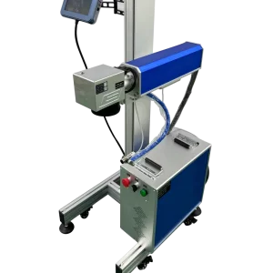 High-Speed Flying Fiber Laser Marking Machine for Metal/Plastic/Glass, 1000mm/s Marking Speed, 0.01mm Precision,