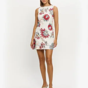 Vestido mini sin mangas mezcla de lino
