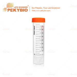 50ml Self-Standing Centrifuge Tube with Orange Cap for Science Applications