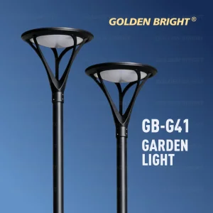 Lámpara de Jardín de Aluminio Brillante Dorado GB-G41 Estructura Profesional Impermeable para Exteriores