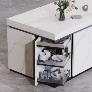 360 Degrees Corner Swivel Cabinet Device System 360&deg; Corner Rotating Bedroom Storage Display Cabinet Accessories System