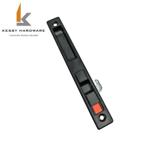 High Quality Interior Wooden Door Lock, Black Color Round Shape Sliding Aluminum Sliding Doors Power Coated Aluminum Window Latch Casement Lock