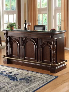Vintage Style Solid Wood Bar Table