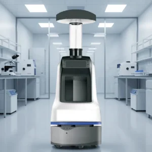 Robô de Desinfecção com Luz Forte Inteligente - Esterilizador UV Rápido e de Alta Eficiência para Hospitais, Escolas e Espaços Públicos