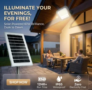 Solar Flood light High-brightness LED IP65 Waterproof Outdoor Light for Courtyard Hotel Use Remote Control Radar Induction