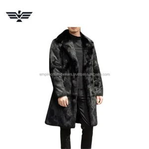 Men's Fox Fur Long Coat