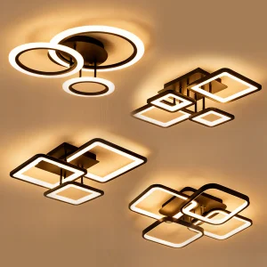 Nordic Metal Dimmable Square Ceiling Lamp