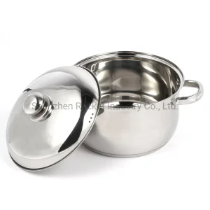Metal Cover Stainless Steel Cookware Set Casserole