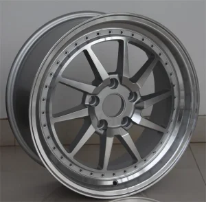 Ouya Wheel Car Accessories High Quality Silver Machined Lip with Rivets Alloy Car Wheel