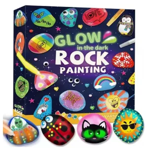 Educational Toy Glow in The Dark Rock Painting Kit Craft Supplies DIY Set