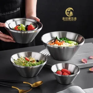Custom Stainless Steel Double-layer V-shaped Bowl Factory, Exporters
