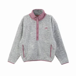 Wholesale Women Half Zipper Mock Neck Sweatshirts Polar Fleece Thermal Sweater Suppliers, Factory