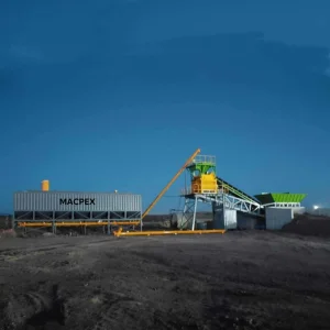 Mobile Mini Batching Plant with Concrete Twin Shaft Mixer for Ready Mix