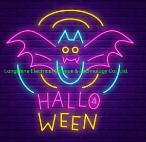 LED Neon Jack-O′ -Lantern Color Halloween Novelty Silhouette Light