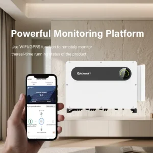 Growatt de alta qualidade Mac 50ktl3-X mV trifásico 480V ligado Inversor solar de grade para casa e comercial