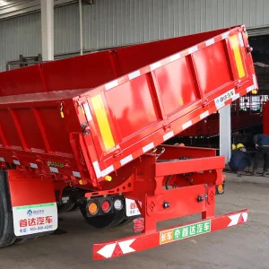 80Tons 3Axle Side Dump Semi Trailer