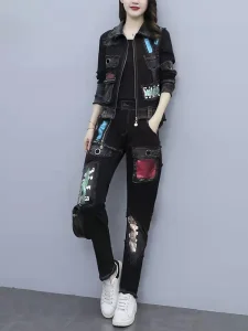 Spring New Style Trend Fashionable Individual Character Suit Female Attire Fallow Blasttwo Sportswear