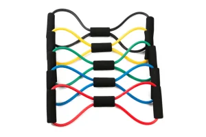 Dfapso Private Label Pull Rope Resistance Bands Tubes with Foam Handles