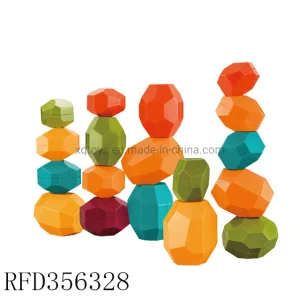 12PCS Sorting Stacking Balancing Stone Rocks Educational Preschool Learning Toy Building Blocks Game Stone Puzzle Set