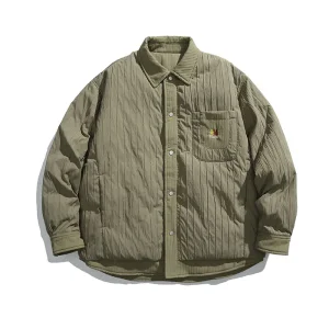 ODM ZD Retro vertical stripes winter puffer jacket Supplier, Factory