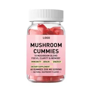 OEM Mushroom Composite Gummies Support Immune Health and Enhance Brain Memory Dietary Supplement Gummies