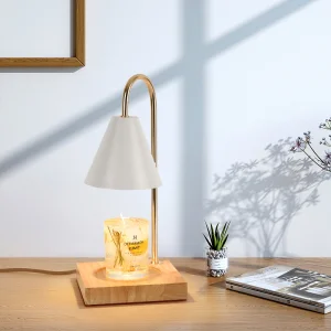 Fashion Electric Metal Umbrella-Like Wax Warmer Gold Candle Lamp