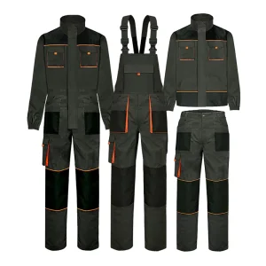 Ropa de trabajo para hombres de estilo moderno, serie popular, uniforme de trabajo unisex de poliéster puro para exteriores en fábricas